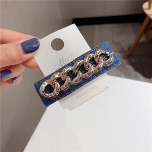 Retro Denim Hair Clip