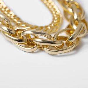 Chunky chain multilayer necklace