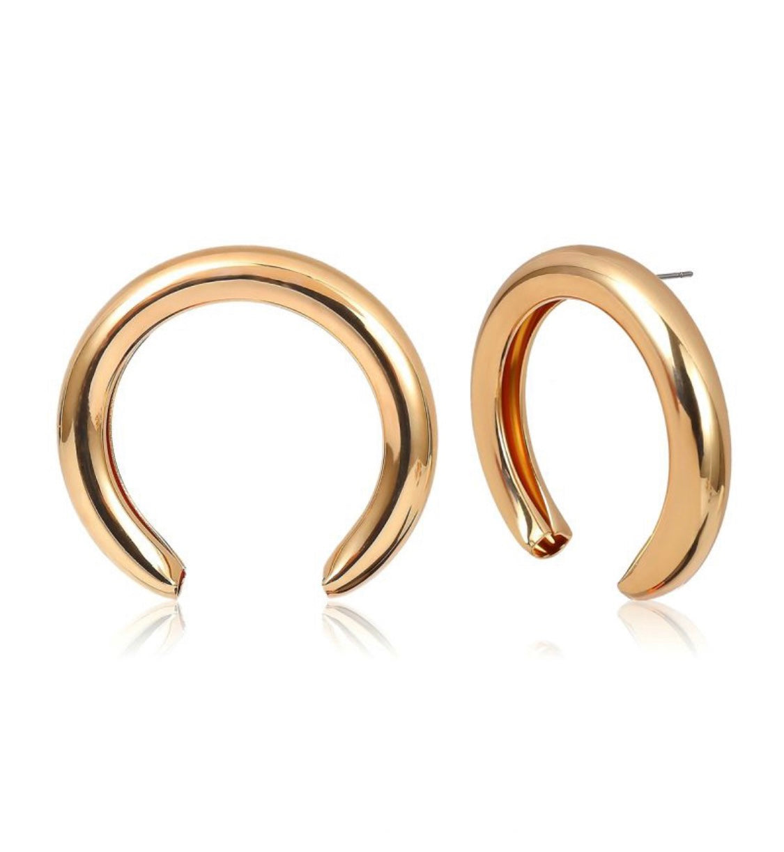 Crescent Moon Hoops