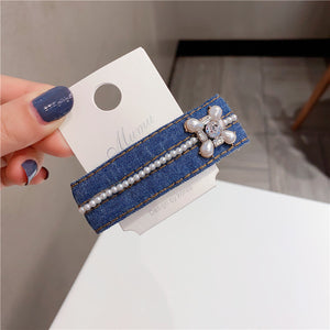 Retro Denim Hair Clip