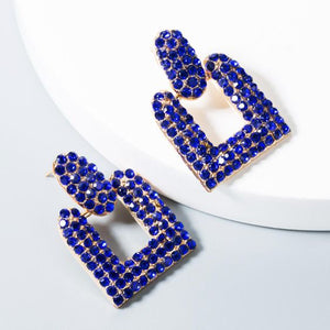 Rhinestone retro earrings