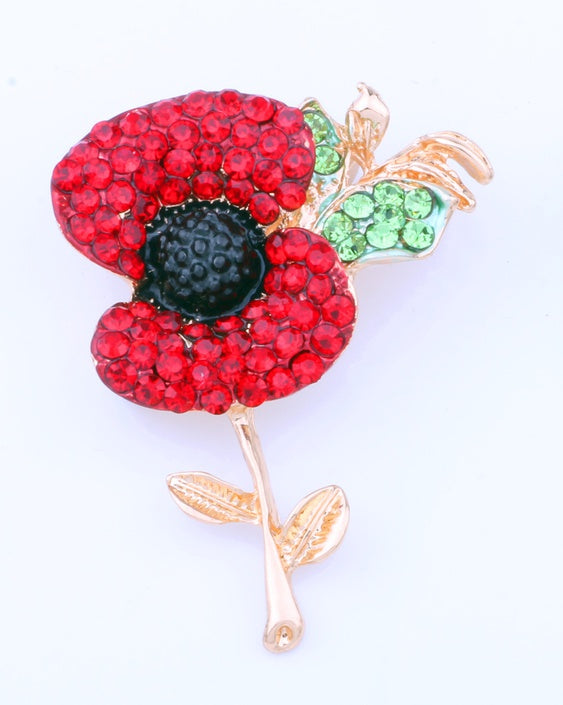 Poppy Seed Flower Brooch