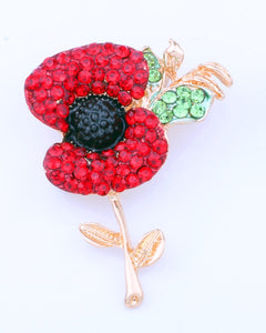 Poppy Seed Flower Brooch