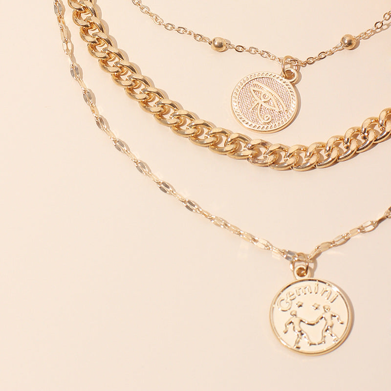 Retro Multilayer Gold Chain necklace