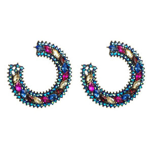 Jeweled Hoop Earring