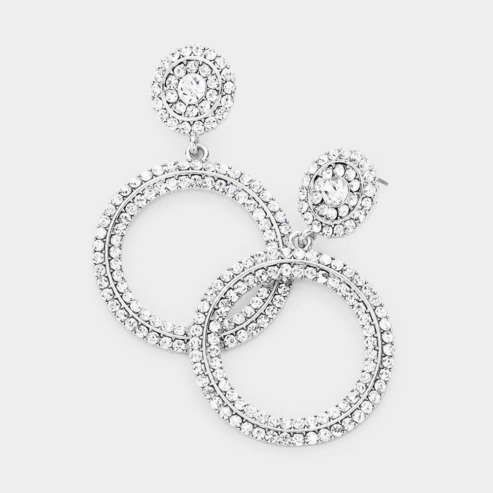 Open Circle Glamour Earrings