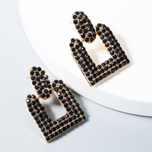 Rhinestone retro earrings