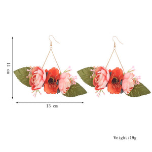 Flower & Leaf Earrings