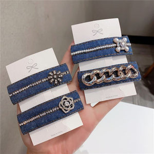 Retro Denim Hair Clip