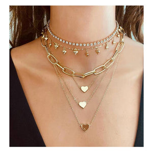 Multilayer Heart Necklace