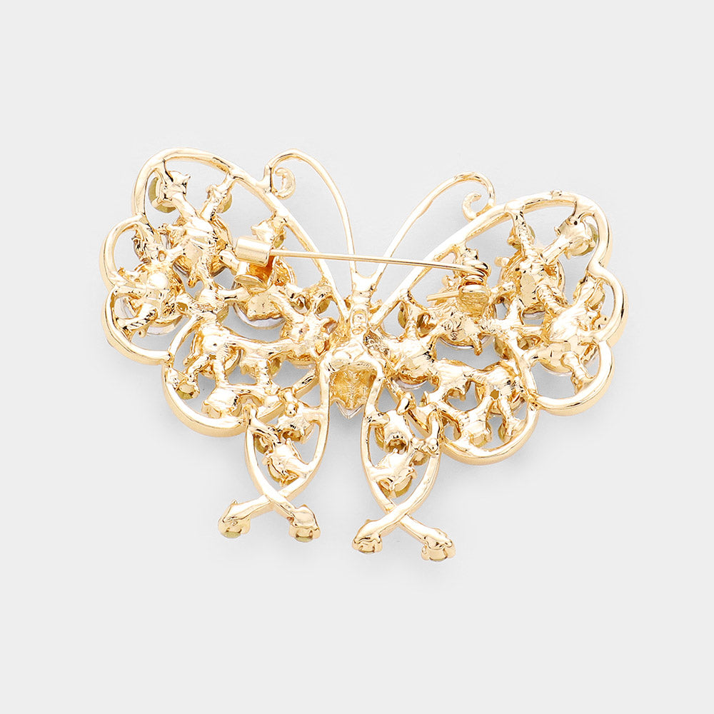 Gem Butterfly Brooch