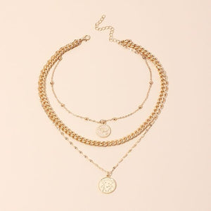 Retro Multilayer Gold Chain necklace