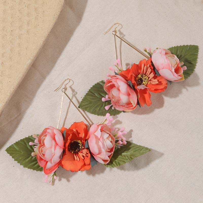 Flower & Leaf Earrings