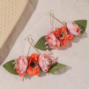 Flower & Leaf Earrings