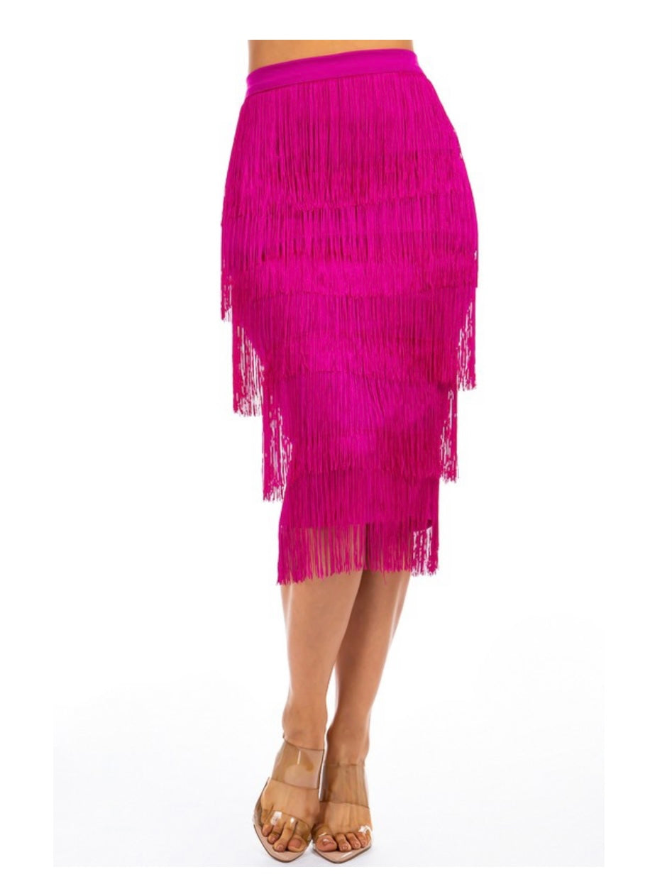 Frizzy Fringe Skirt