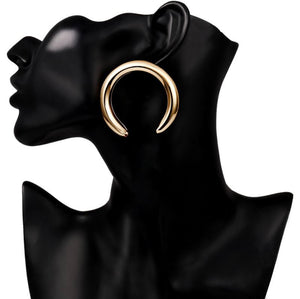 Crescent Moon Hoops
