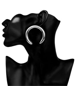 Crescent Moon Hoops