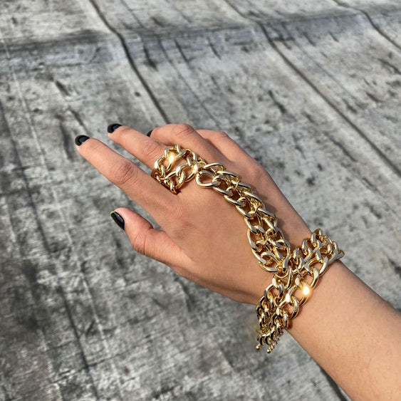 Chain Reaction Ring Bracelet