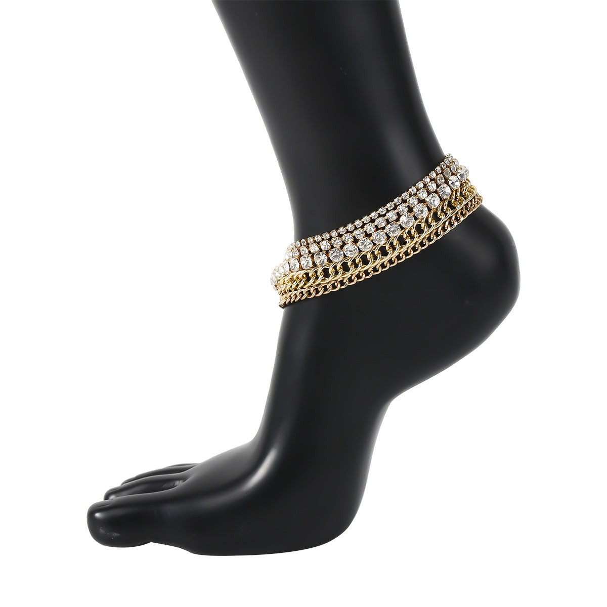 Rhinestone Glam anklet