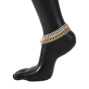 Rhinestone Glam anklet