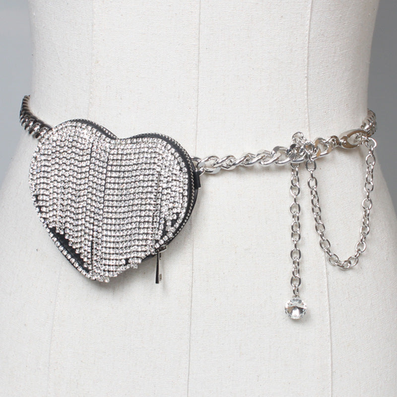 Rhinestone Tassel Mini Waist Bags