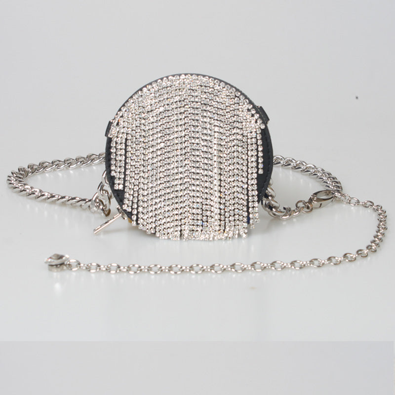 Rhinestone Tassel Mini Waist Bags