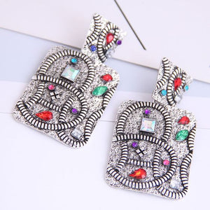 Retro Glam Rhinestone Earring