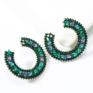 Jeweled Hoop Earring