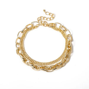 Chunky chain multilayer necklace