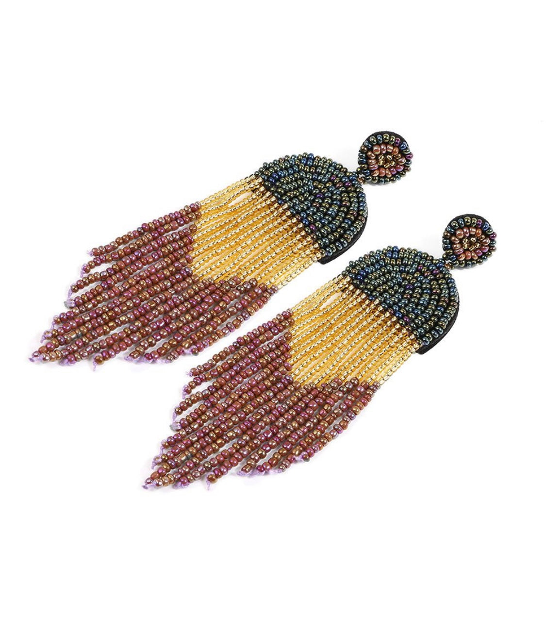 Beaded Tassel Earrings