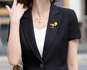 Lights Camera Action Brooch