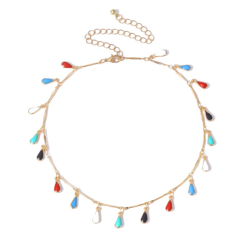 Water Drop Metal Chain Necklace