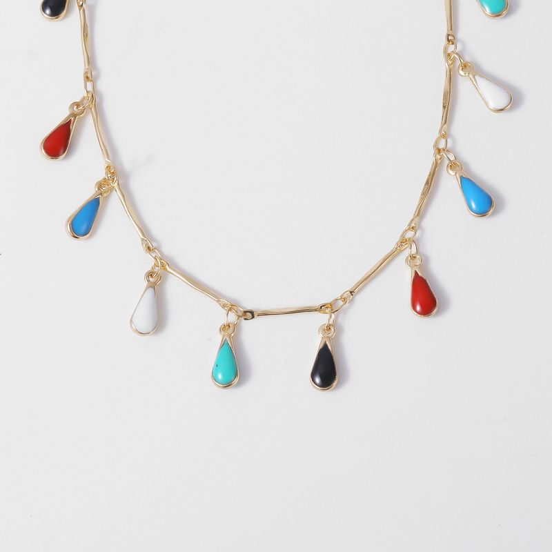 Water Drop Metal Chain Necklace